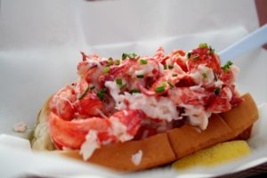 fresh Maine lobster roll