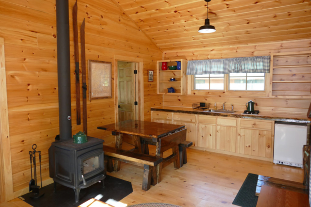 Inside the cabins at Medawisla.