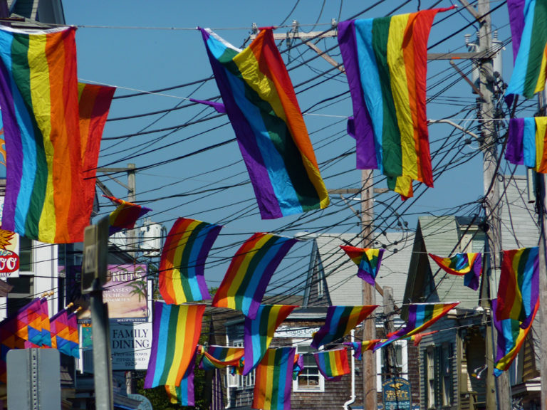 pride flags commercial street provincetown credit tim grafftmott ...