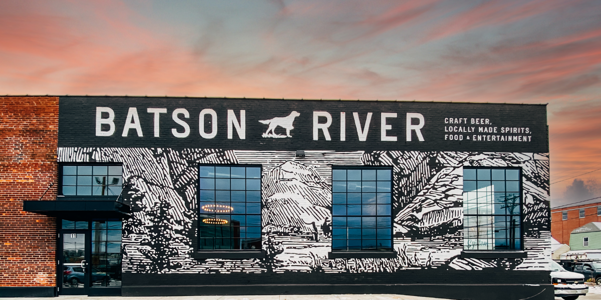 Batson River Exterior mural by local Portland Maine artist
