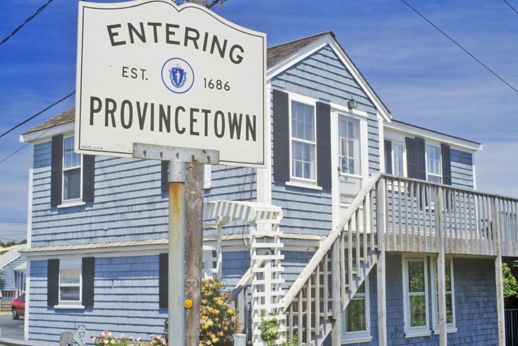 Entering Provincetown sign.
