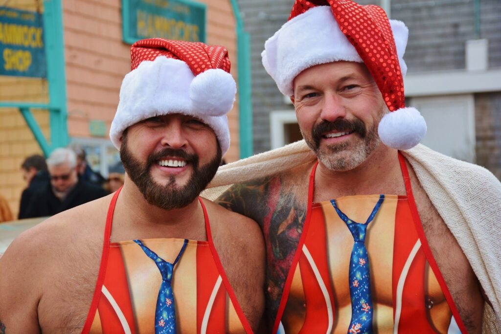 Two bearded men at Holly Folly