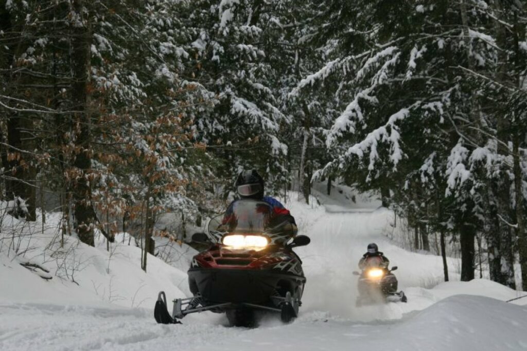 Snowmobiling in Maine